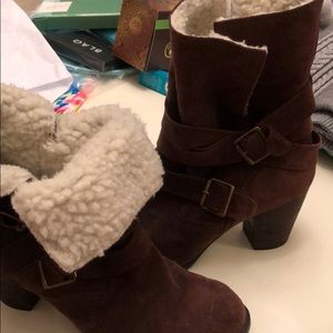 Nine West Suede boots in chocolate size 9